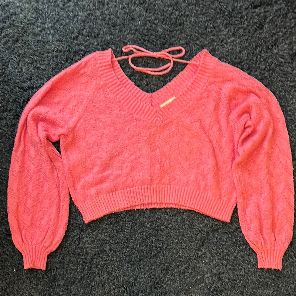 Women’s Pink V-Neck Women's Sweater
